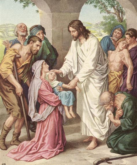 Jesus Healing The Sick Art Print By Kean Collection