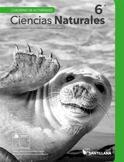Cuaderno De Actividades Ciencias Naturales 6 Básico 2022