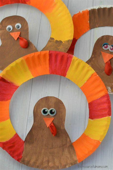 Paper Plate Turkey Craft Thanksgiving Crafts Preschool Fun