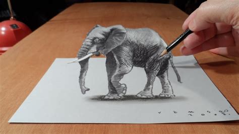 It means to draw by considering the distance from the viewer's prospect. Trick Art, How to Draw 3D Elephant, Time Lapse - YouTube