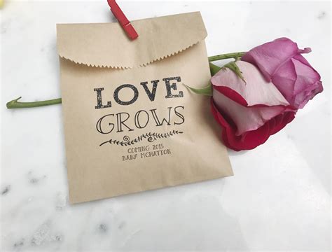 Love Grows Flower Seed Garden Favor Bags Salted Design Studio