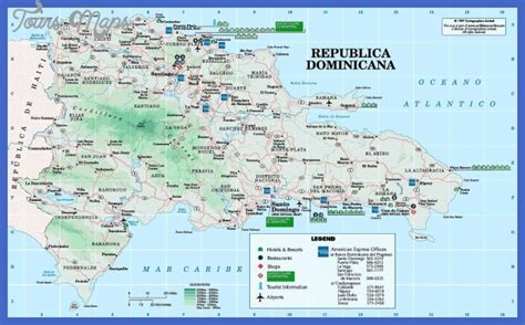 Is a required document for residents of authorized countries to enter the dominican republic exclusively for touristic purposes without a visa. Dominican Republic Map Tourist Attractions - ToursMaps.com