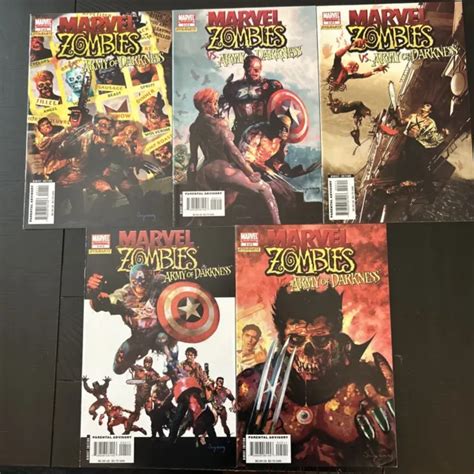 Marvel Zombies Vs Army Of Darkness Full Series 1 5 21 00 Picclick