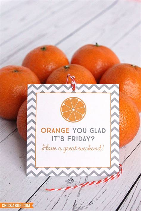 Orange You Glad Its Friday Free Printables Chickabug Staff