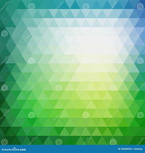 Retro Mosaic Pattern Of Geometric Triangle Shapes Stock Vector