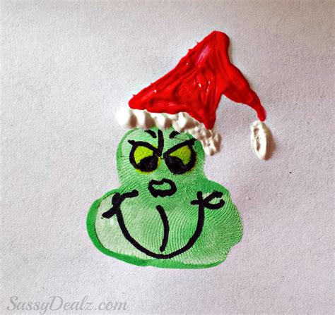 Grinch Fingerprint Craft For Kids At Christmas Time Crafty Morning