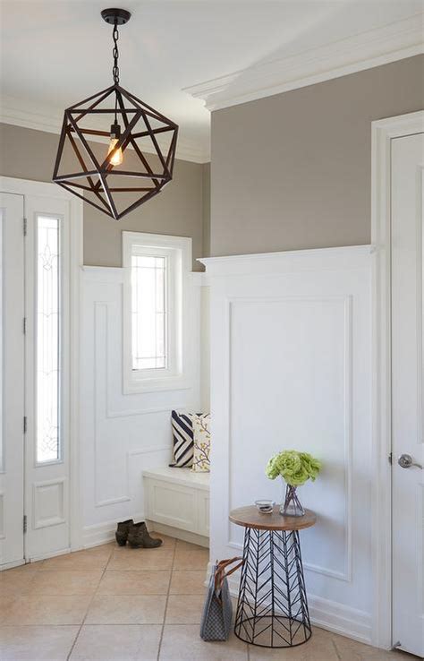 Foyer With Light Taupe Paint Color Transitional Entrancefoyer
