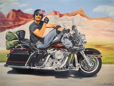 Freedom Rider September 2017 Dragontrail Studio Biker Paintings