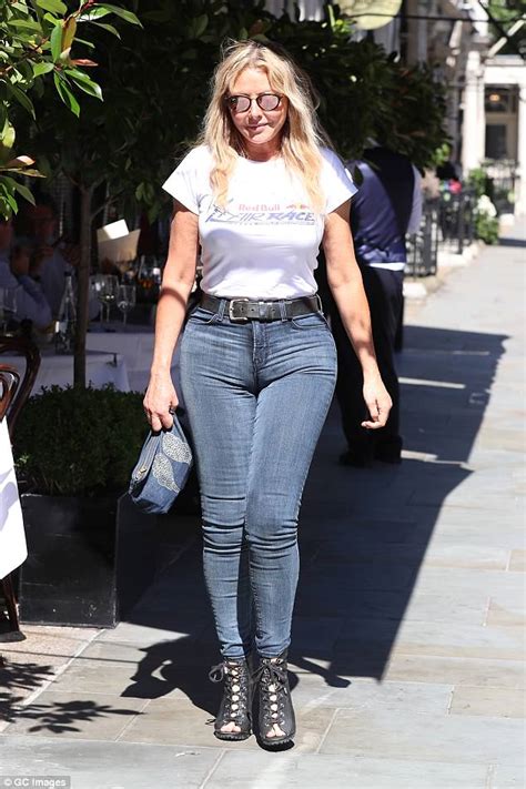 Carol Vorderman Shows Off Her Curves In Very Tight Jeans In London