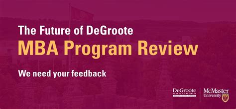 Mba Program Review We Need Your Feedback Degroote School Of Business