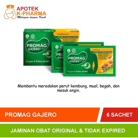 Jual Promag Herbal Syr Isi 6 Sachet Obat Original Kalbe Shopee Indonesia