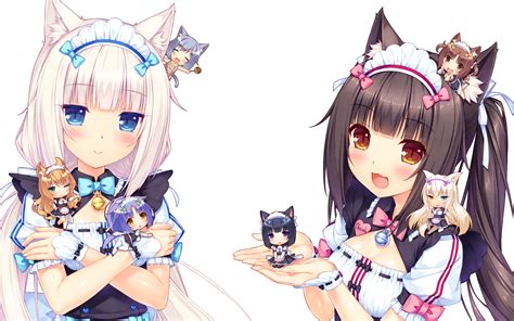 Aliasing Animal Ears Azuki Sayori Catgirl Chibi Chocola Sayori