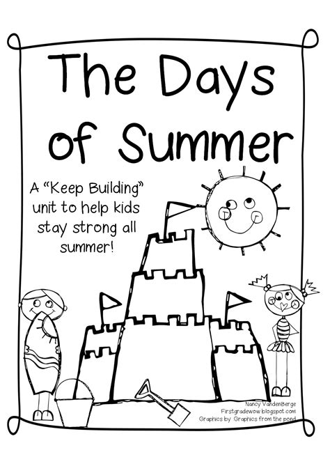 The Days of Summer! A send home packet of fun! (First Grade Wow) | Summer packet, Summer ...
