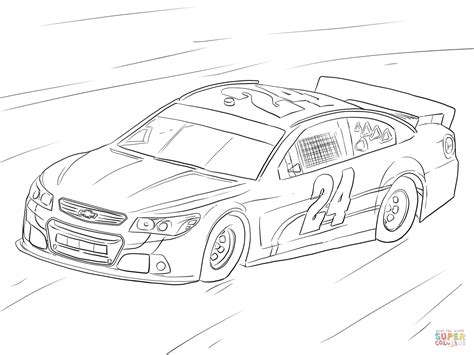 Jeff Gordon NASCAR Car coloring page | Free Printable Coloring Pages