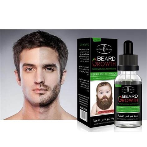 professional men beard growth enhancer facial nutrition moustache grow bear wish