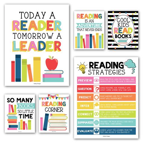 Buy 6 Colorful Reading S For Classroom Library Decorations For School