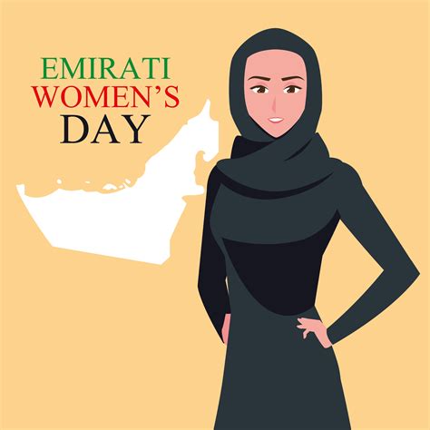 Emirati Women Day Poster With Woman And Map 4416544 Vector Art At Vecteezy