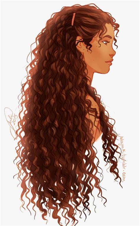 Curly Hair Girl Png And Clipart Curly Hair Drawing Curly Girl Hairstyles Hair Art