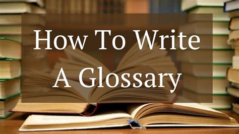 How To Write A Glossary Easy Step By Step Guide