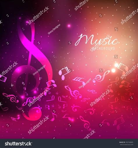 Abstract Colorful Backgrounds Shiny Music Notes Stock Vector Royalty