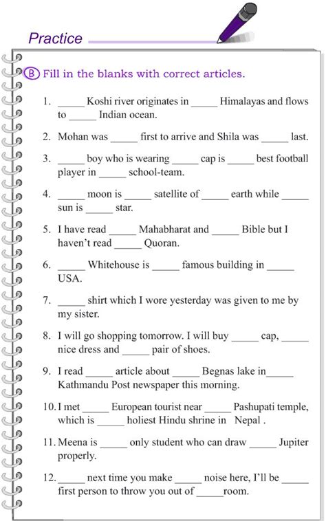 Start studying word form exercise 4. Grade 4 Grammar Lesson 12 Articles | Grammar lessons ...