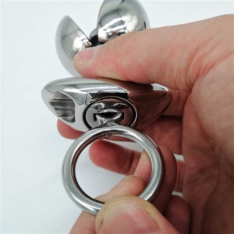 Stainless Steel Anal Lock Plug W Optional Ring Dotty After Midnight