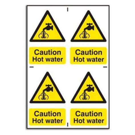 Caution Hot Water Hazard Sign RSIS