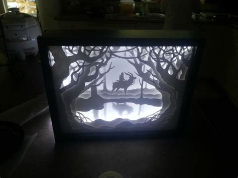 led shadowbox - Google Search | art | Pinterest | Forests, Art and Lighting