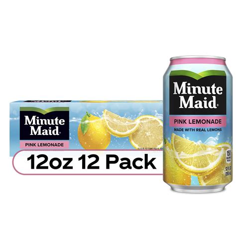 Minute Maid Pink Lemonade Fruit Juice 12 Fl Oz 12 Cans