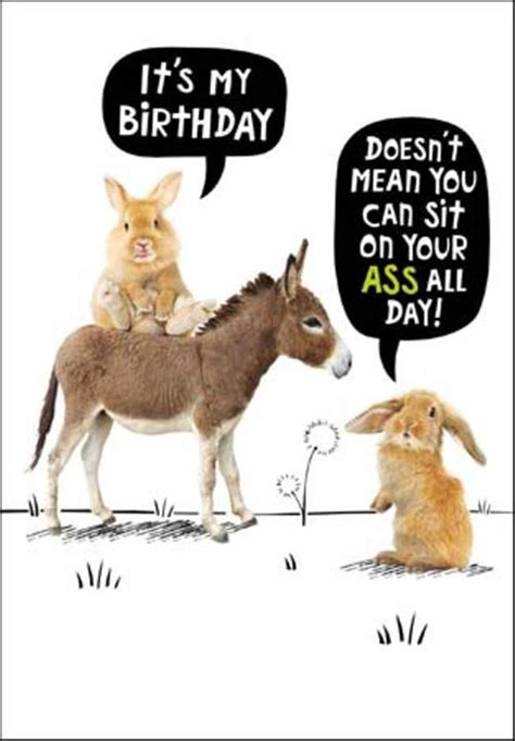 Sit On Your Ass Birthday Funny Birthday Card Cards Love Kates