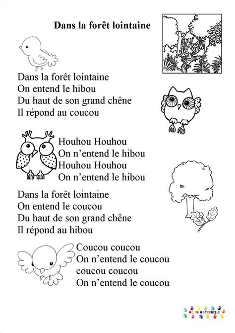 Dans La Foret Lointaine Comptines Chanson Noel Maternelle Maternelle