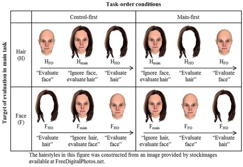 frontiers visual attractiveness is leaky the asymmetrical relationship between face and hair