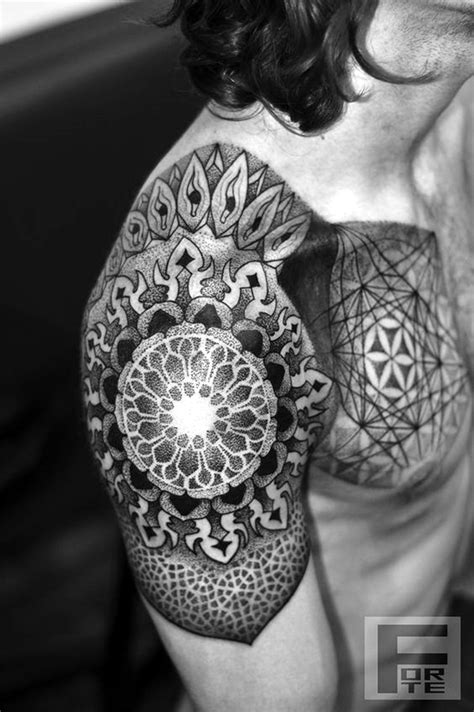 The body art can and often does cover the person wearing it, even decorating the face, and. 40 Sacred Geometry Tattoo Ideas - Bored Art