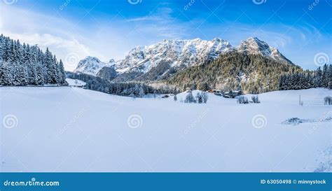 Beautiful Winter Mountain Landscape In The Bavarian Alps Bavaria