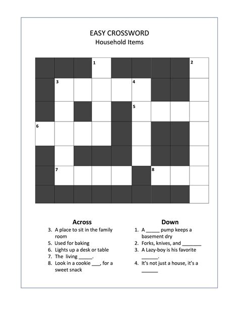 Basically, a crossword puzzle is a word puzzle made up form of a square or a rectangular grid of white and shaded squares. Easy Crossword Puzzles for Senior Activity | 101 Printable