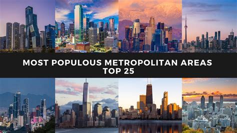 North America Most Populous Metropolitan Areas Skylines Usa