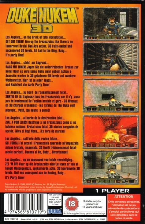 Duke Nukem 3d 1997 Sega Saturn Box Cover Art Mobygames