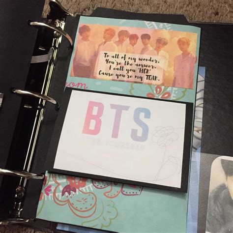 Sample Page Tutorial For Bts Themed Mini Scrapbook Army S Amino