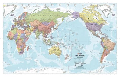 Hema Maps Pacific Centred World Political Supermap 6125 X 39