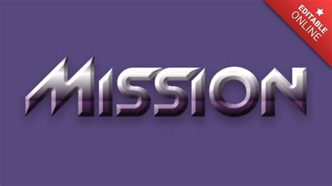 Mission Text Effect Generator