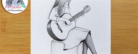 A Girl Playing Guitar Pencil Sketch Tutorial For Beginners How To
