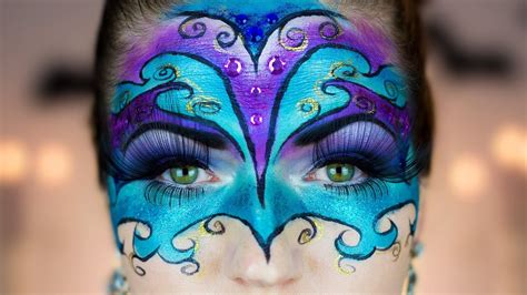 Masquerade Venetian Ball Halloween Makeup Mask Tutorial Youtube