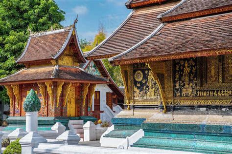 Buddhist Temple Wat Xieng Thong In Luang Prabang Laos Stock Photo