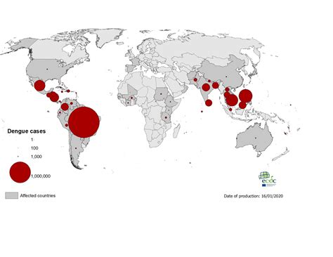 Geographical Distribution Of Dengue Cases Reported Worldwide 2019