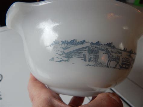 Vintage Glasbake Currier And Ives Harvesting Ice For Ice House Etsy