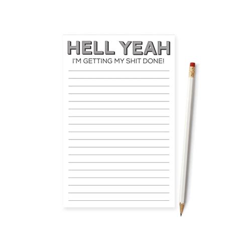 Getting Sht Done Notepad T Ideas For Moms Who Love To Swear