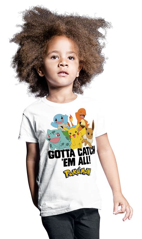 enfants gotta catch em all pokémon t shirt large