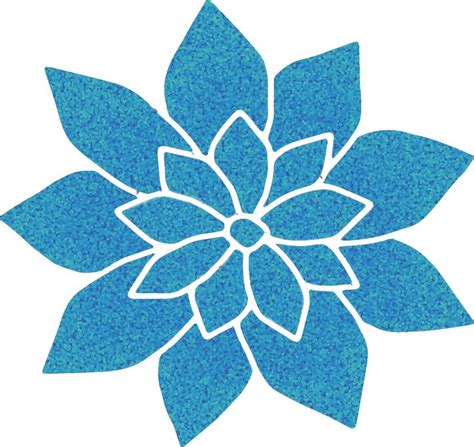 Serene Blue Mosaic Flower Laura B Haw Art Celebrativity Digital