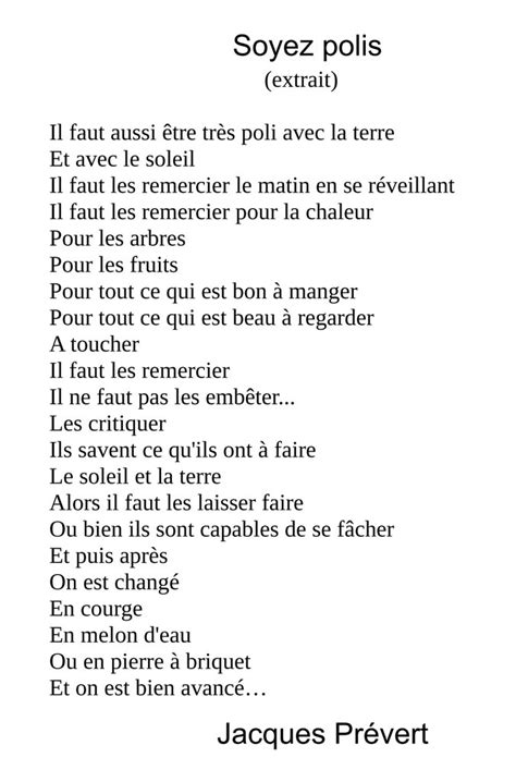 Poeme Jacques Prevert