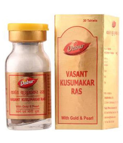 Dabur Vasant Kusumakar Ras With Gold And Pearl Tablet 30 Nos Buy Dabur Vasant Kusumakar Ras With